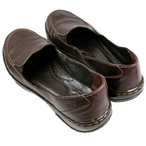 Born Baron Loafers Women’s Size 5M Brown Leather Slip-On Moc Comfort - Picture 2 of 5